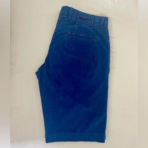 Kiton Men Blue Corduroy Shorts